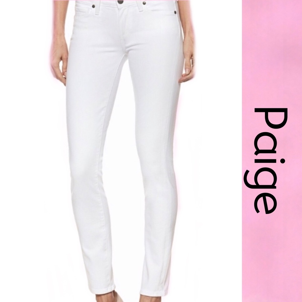✨New Price Drop!!✨ PAIGE Hollywood Hills White Stretch Jeans 27